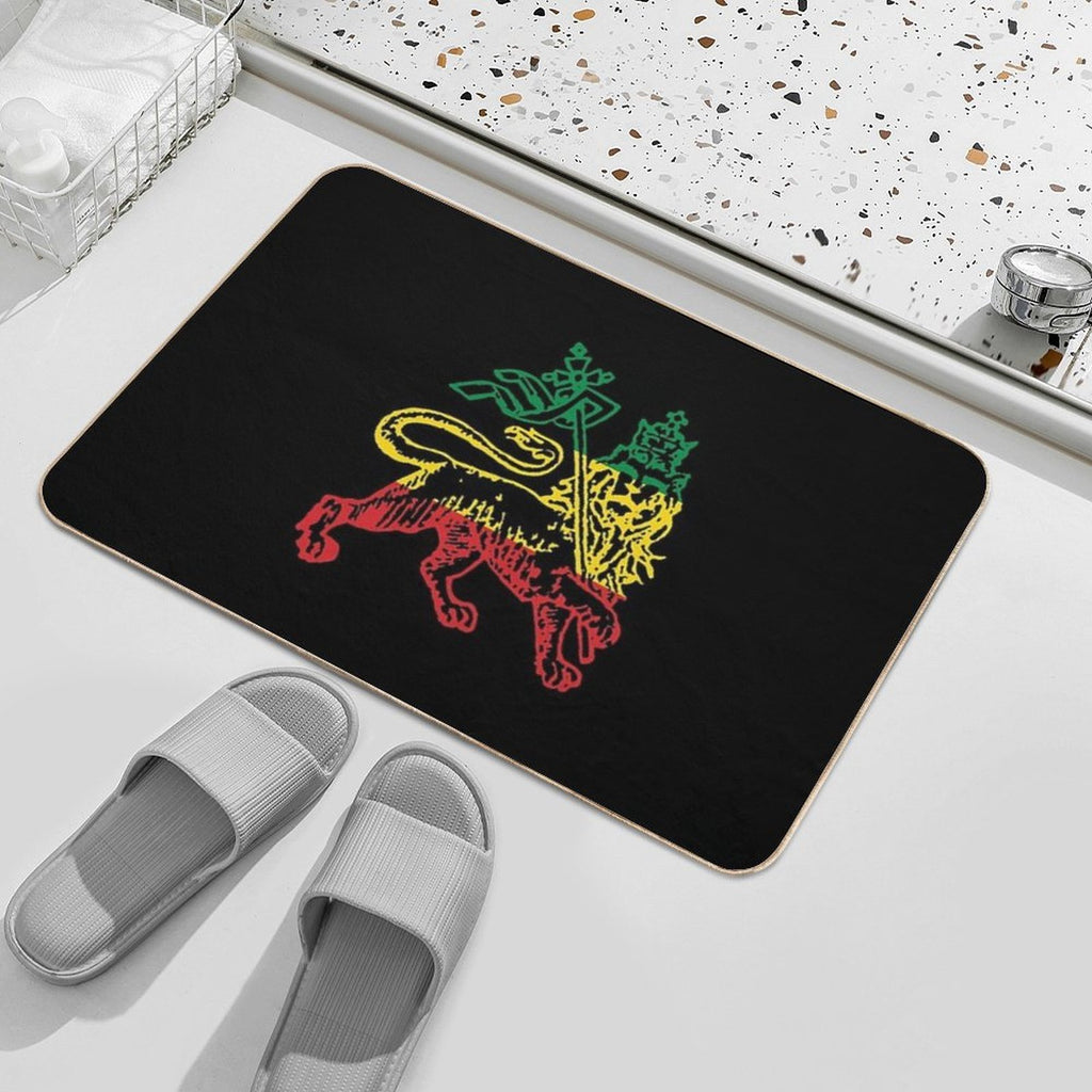 Lion of Judah Flag Ethiopia King Selassie Rasta  Multi-Purpose Bath Mat