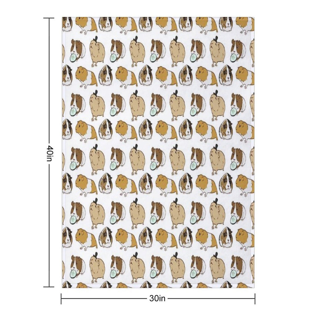 Guinea Pigs Pattern Gift-ready Throw Blanket