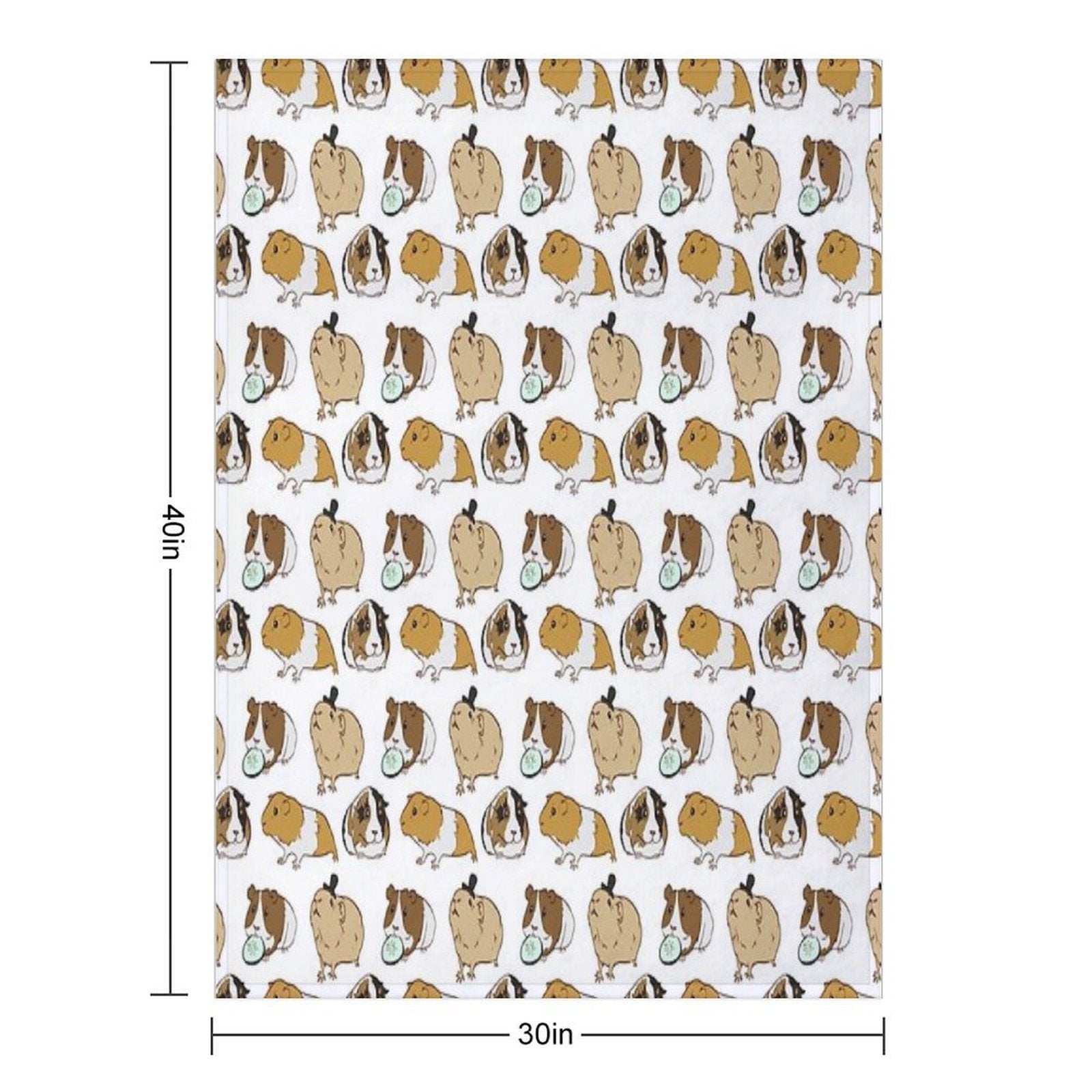 Guinea Pigs Pattern Gift-ready Throw Blanket
