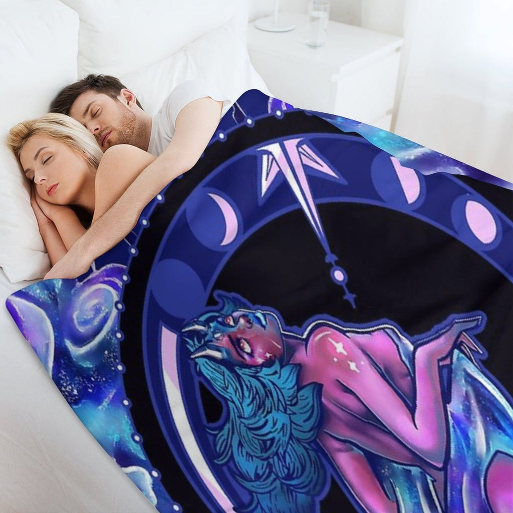 Astrology Star Girl Velvety-soft Throw Blanket