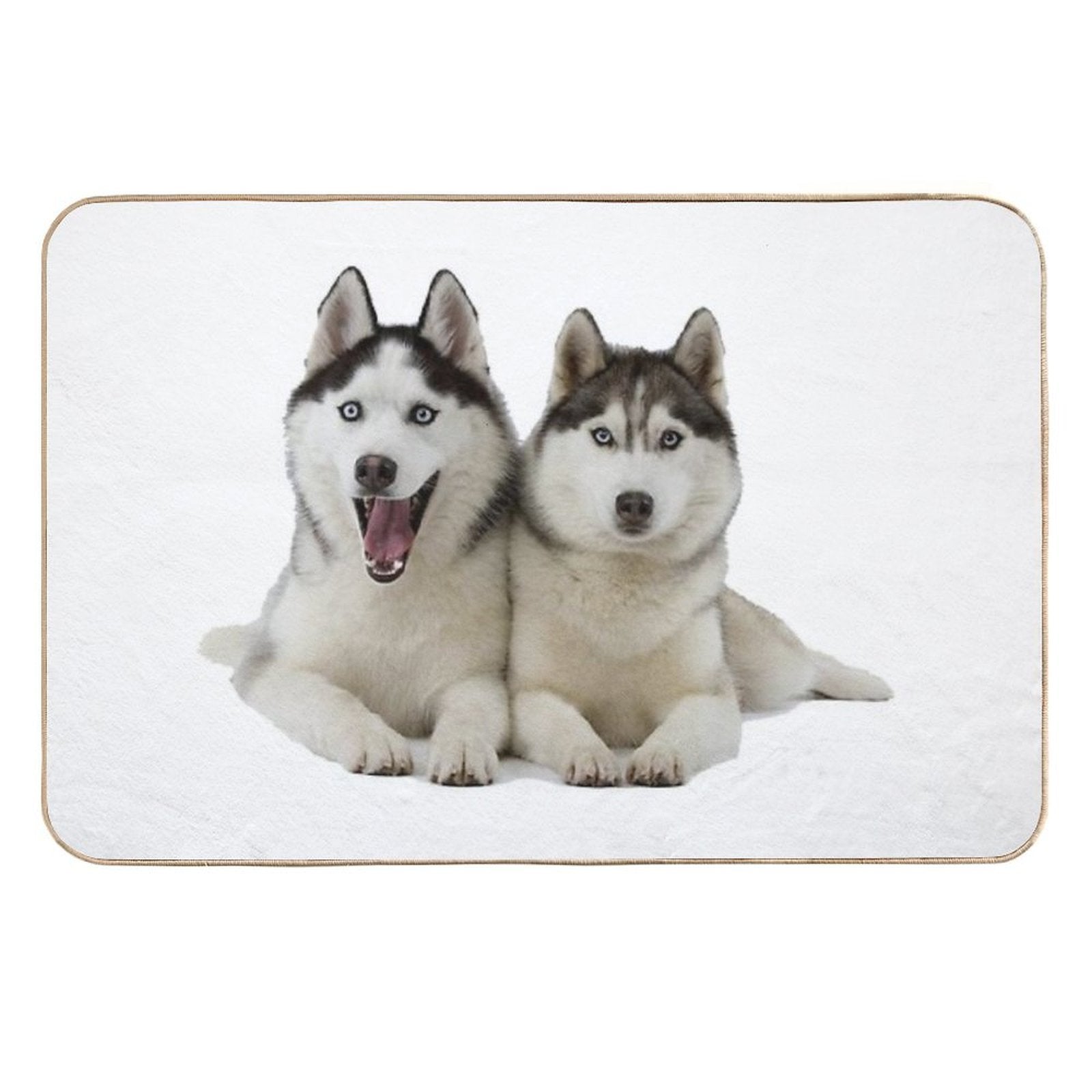 Huskies!  High-Traffic Bath Mat