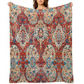 Tabriz  Azerbaijan Northwest Persian Rug Print Wrinkle-free Throw Blanket