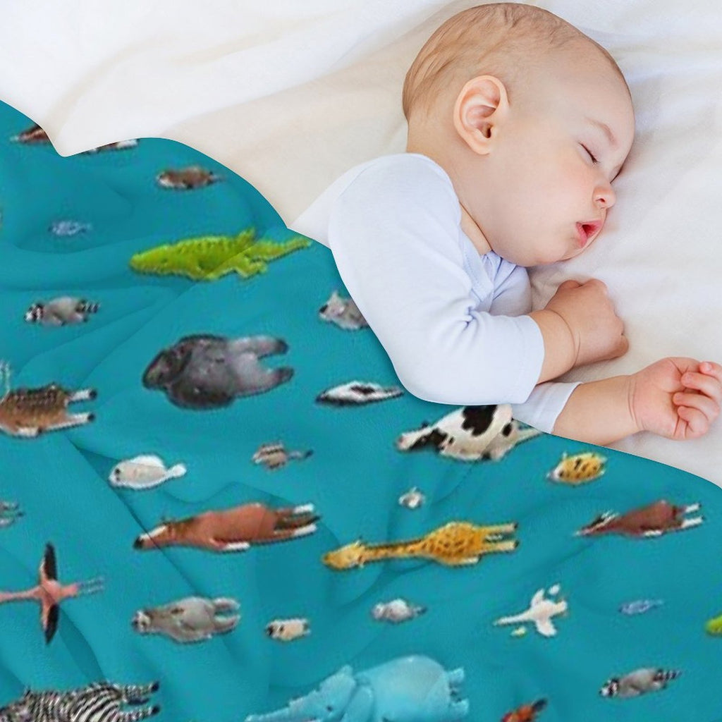 Sleeping Animals Machine-washable Throw Blanket