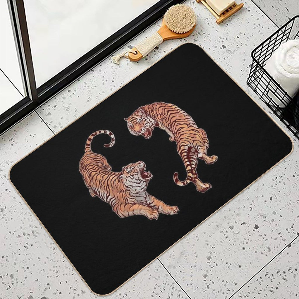 Year of The Tiger Happy Chinese New Year Yin Yang Tigers  Versatile Bath Mat
