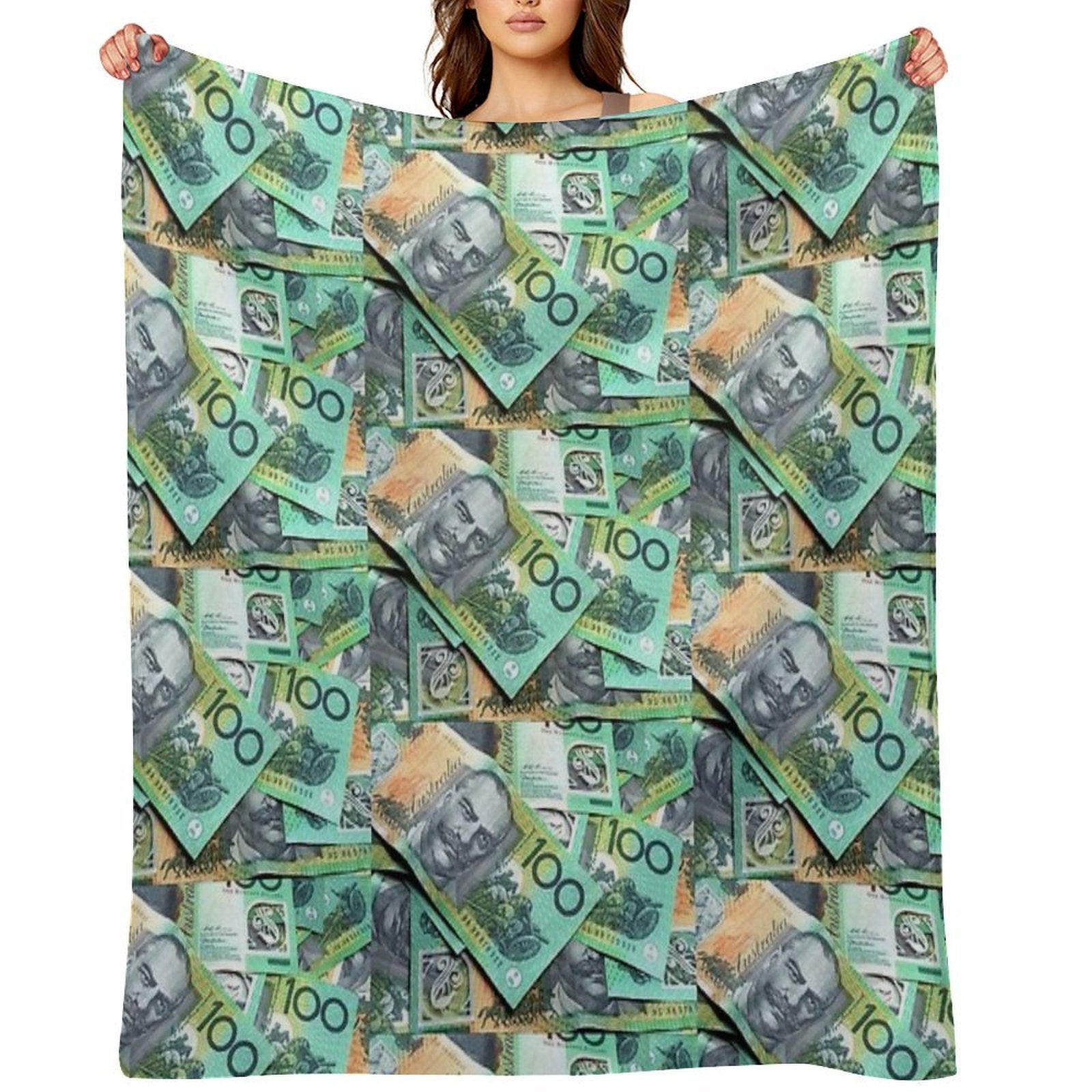 Australian $100 Notes Versatility Throw Blanket