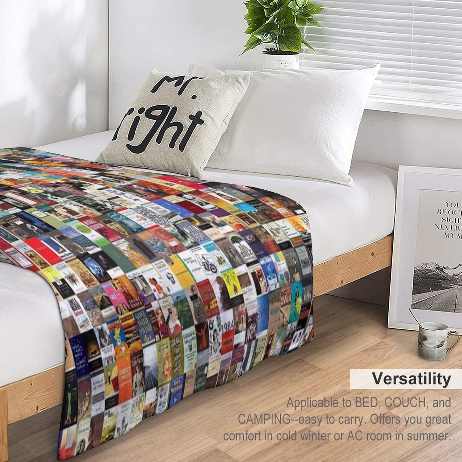 Classic Books Travel-friendly Throw Blanket