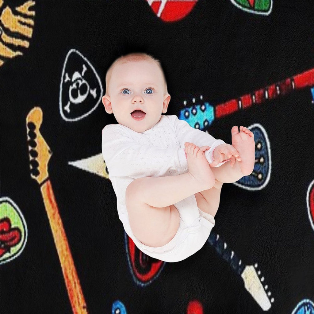 Electric Rock Guitars Velvety-soft Throw Blanket