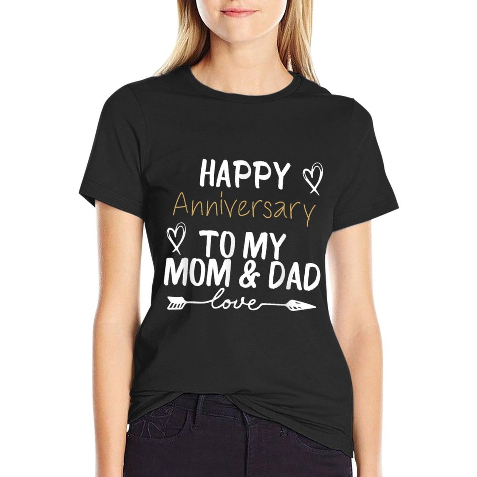Happy Anniversary To My Mom And Dad Married Couples Lovers  Lightweight T-Shirt