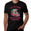 Get in Loser Were Going Shopping Vintage Christmas Elf  Heathered Texture T-Shirt