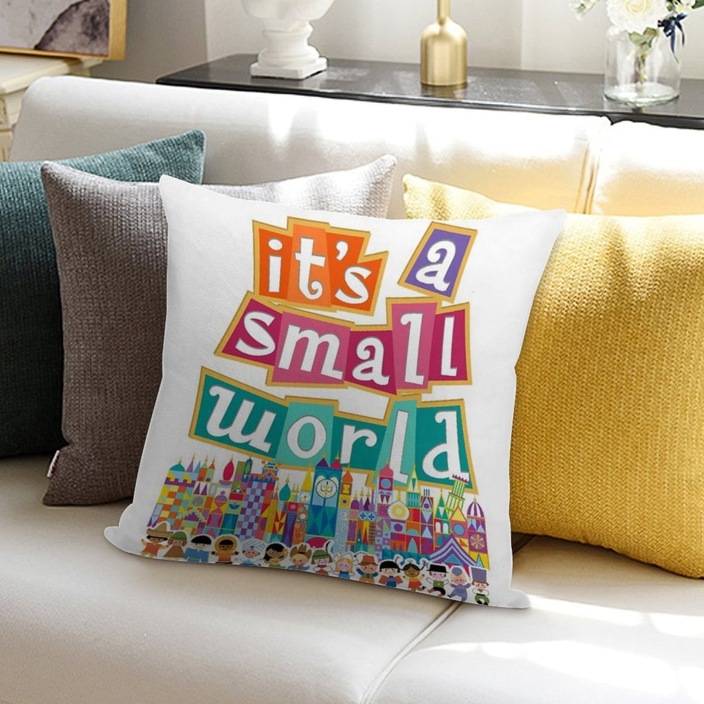 It's A Small World - Full Graphic by Kelly Design Company Soft High-Density Material Throw Pillow
