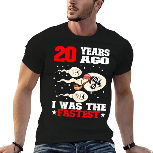 20 Years Ago I Was The Fastest Sperm 20th Birthday  Graphic-printed T-Shirt