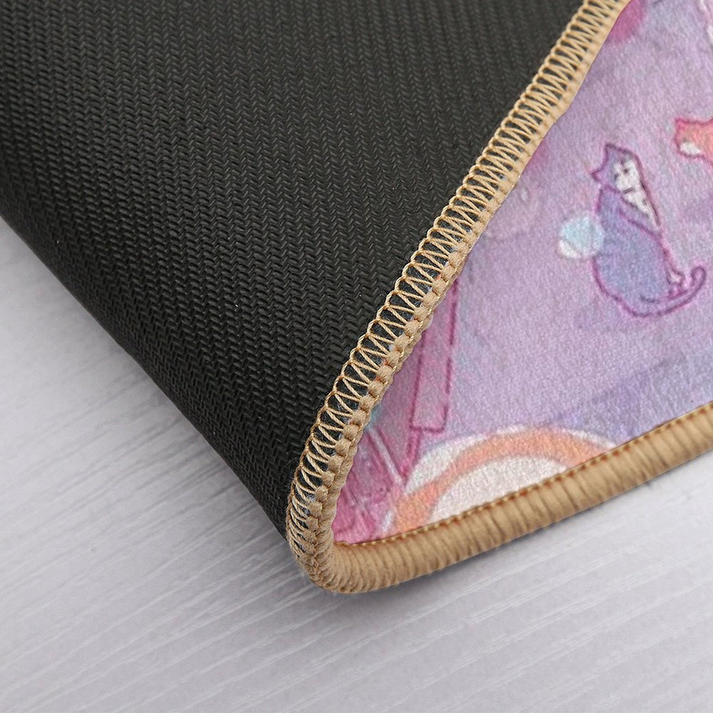 The Cute Cats in The Tokyo Streets (Soft Pastel Version)  Toxin-Free Bath Mat