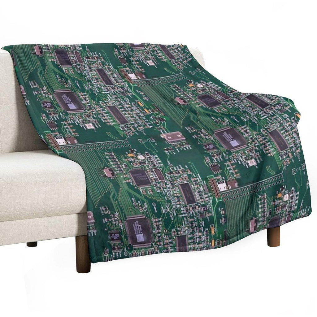 Circuit Board Gift-ready Throw Blanket