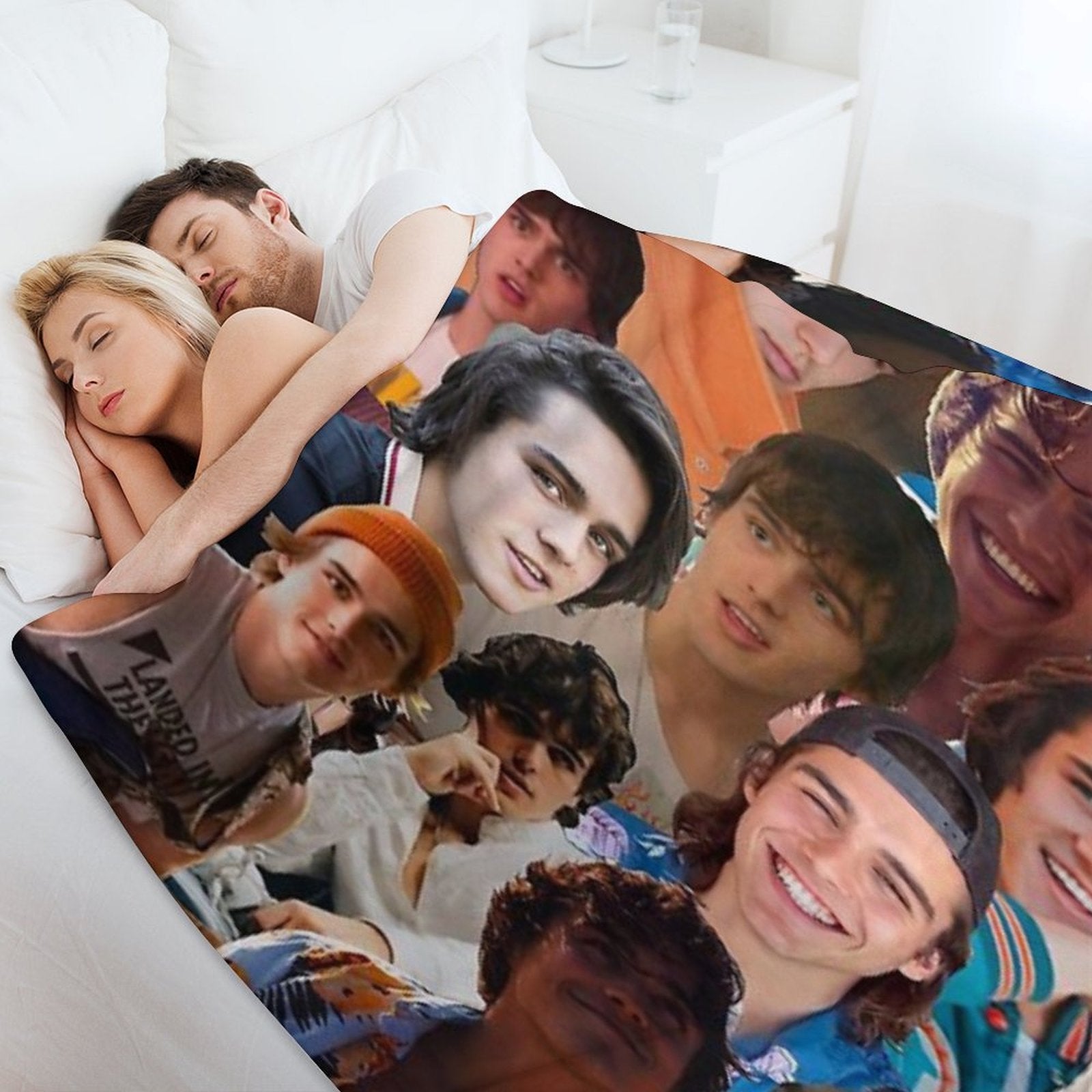 Charlie Gillespie Photo Collage Plush Throw Blanket