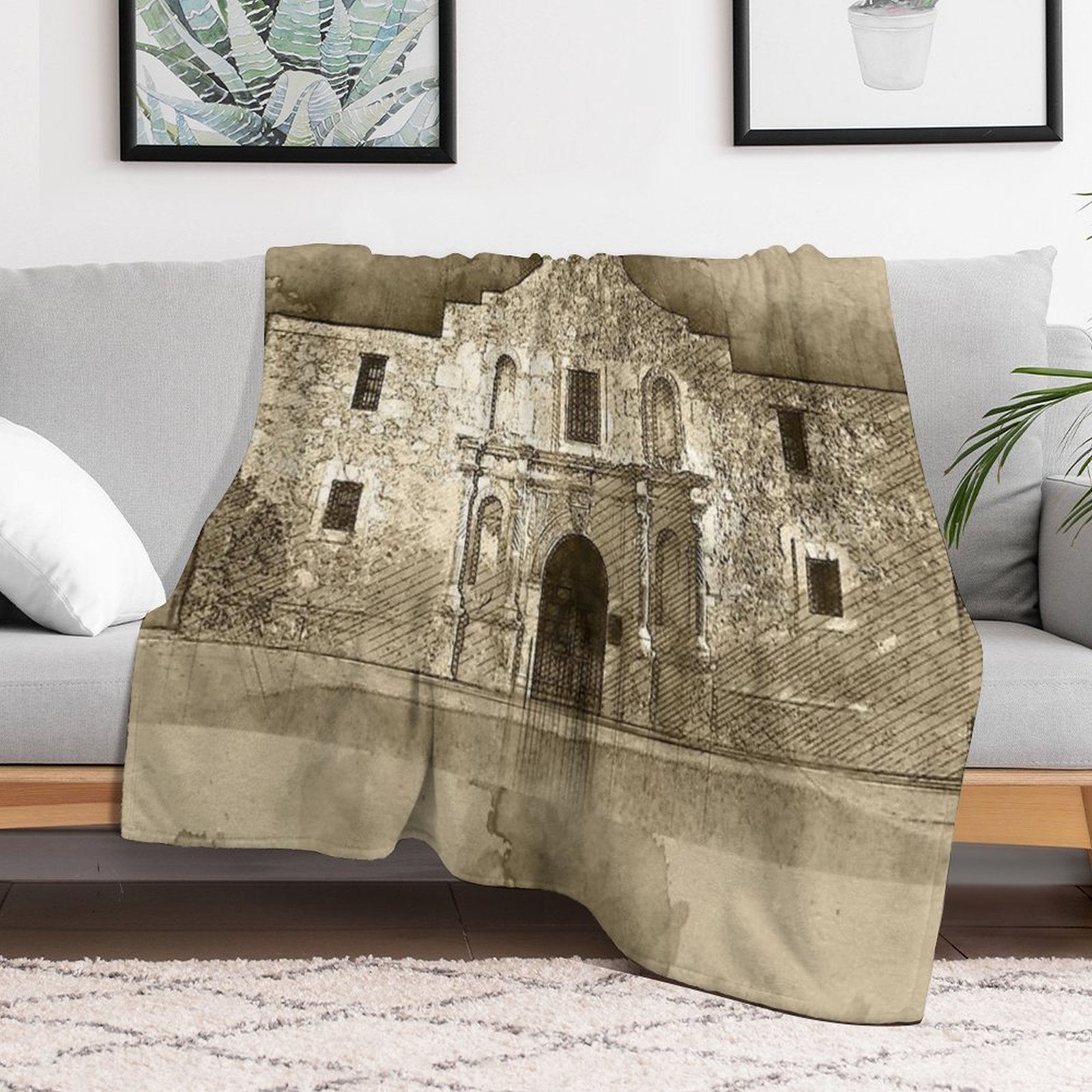 The Alamo Travel-friendly Throw Blanket