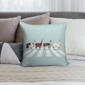Llama The Abbey Road #1 Soft Hidden Zipper Throw Pillow
