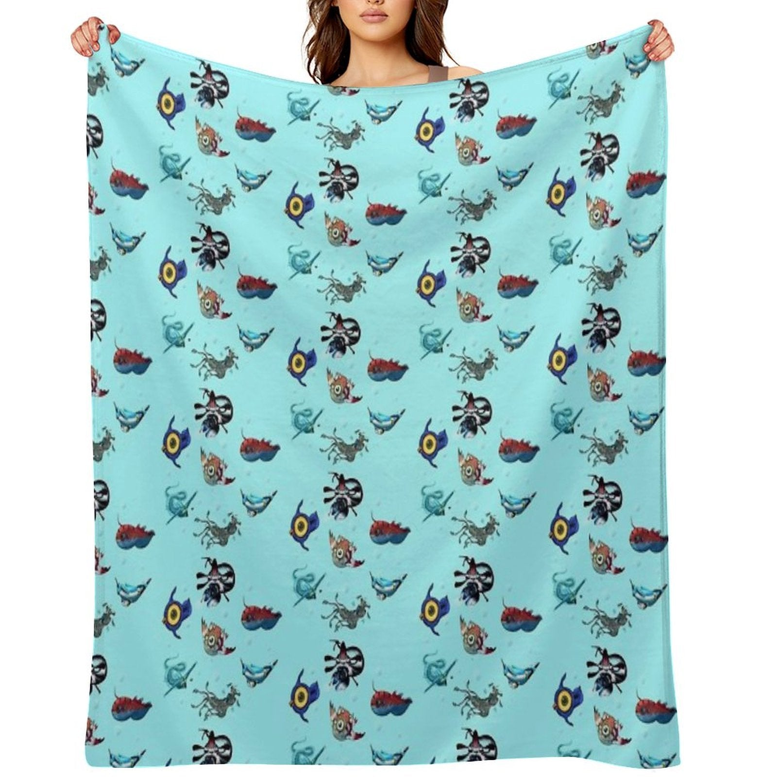 Subnautica Fauna Lightweight Throw Blanket