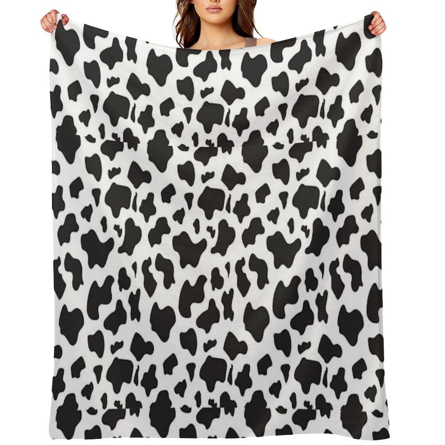 Cow Print Easy Care Throw Blanket