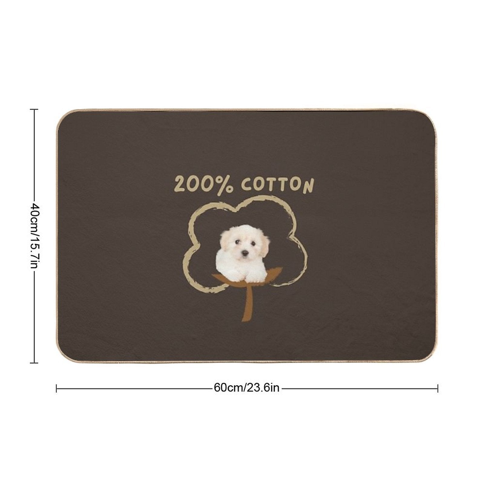 200 Cotton - Cute Funny Gift for Coton De Tulear Owners - Birthday Gift for Mothers Day, Fathers Day, Christmas, Thanksgiving F  Eco-Friendly Bath Mat