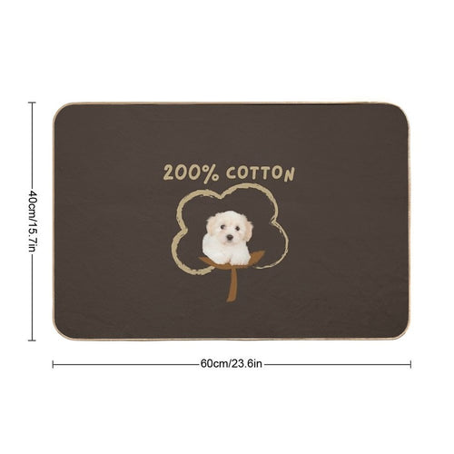 200 Cotton - Cute Funny Gift for Coton De Tulear Owners - Birthday Gift for Mothers Day, Fathers Day, Christmas, Thanksgiving F  Eco-Friendly Bath Mat