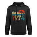 Vintage 1974 Funny 50th Birthday Gifts 50 Years Old Retro Versatile Streetwear Hoodie