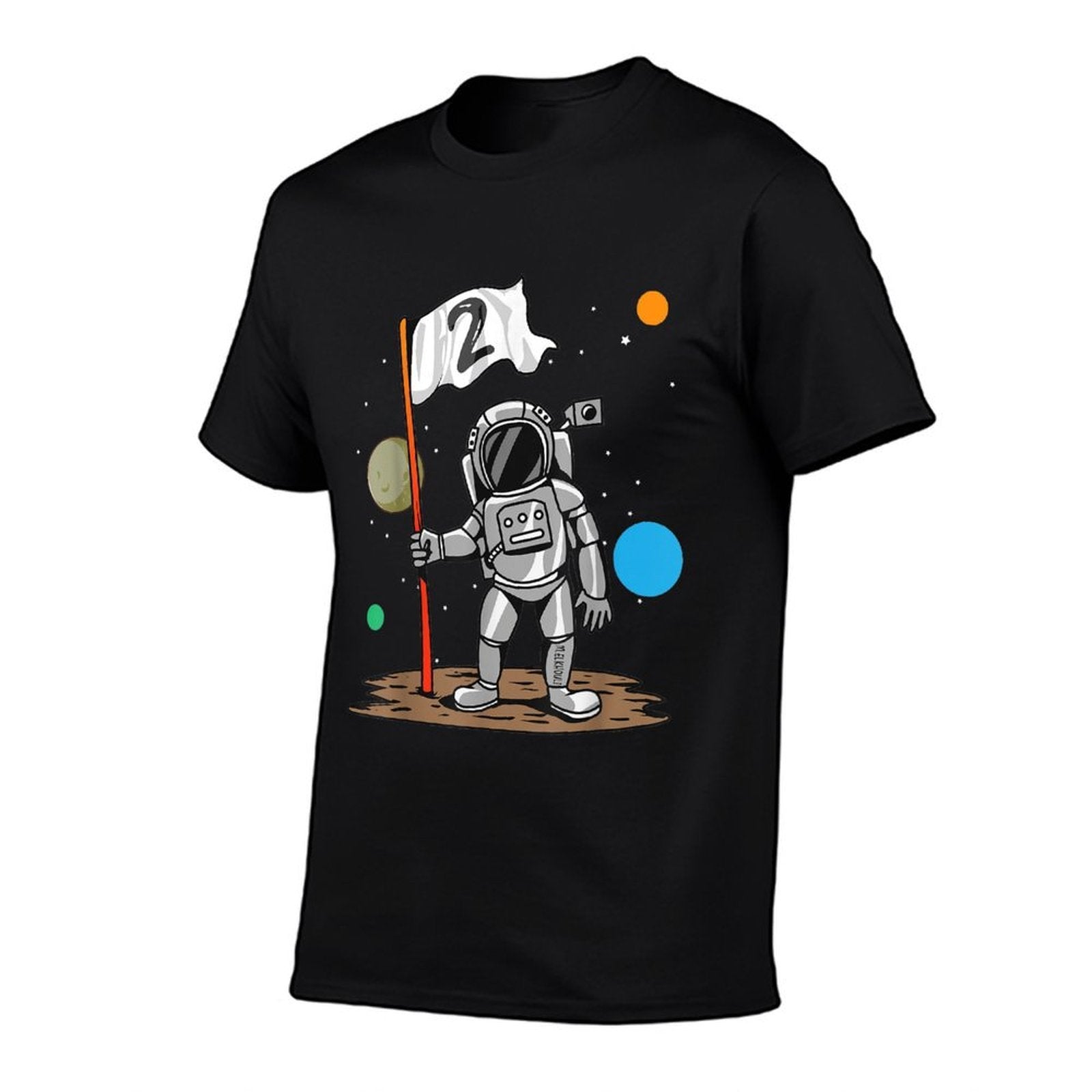 2nd Birthday Party Outer Astrology  2 Years Astronaut Space  Eco-friendly Material T-Shirt