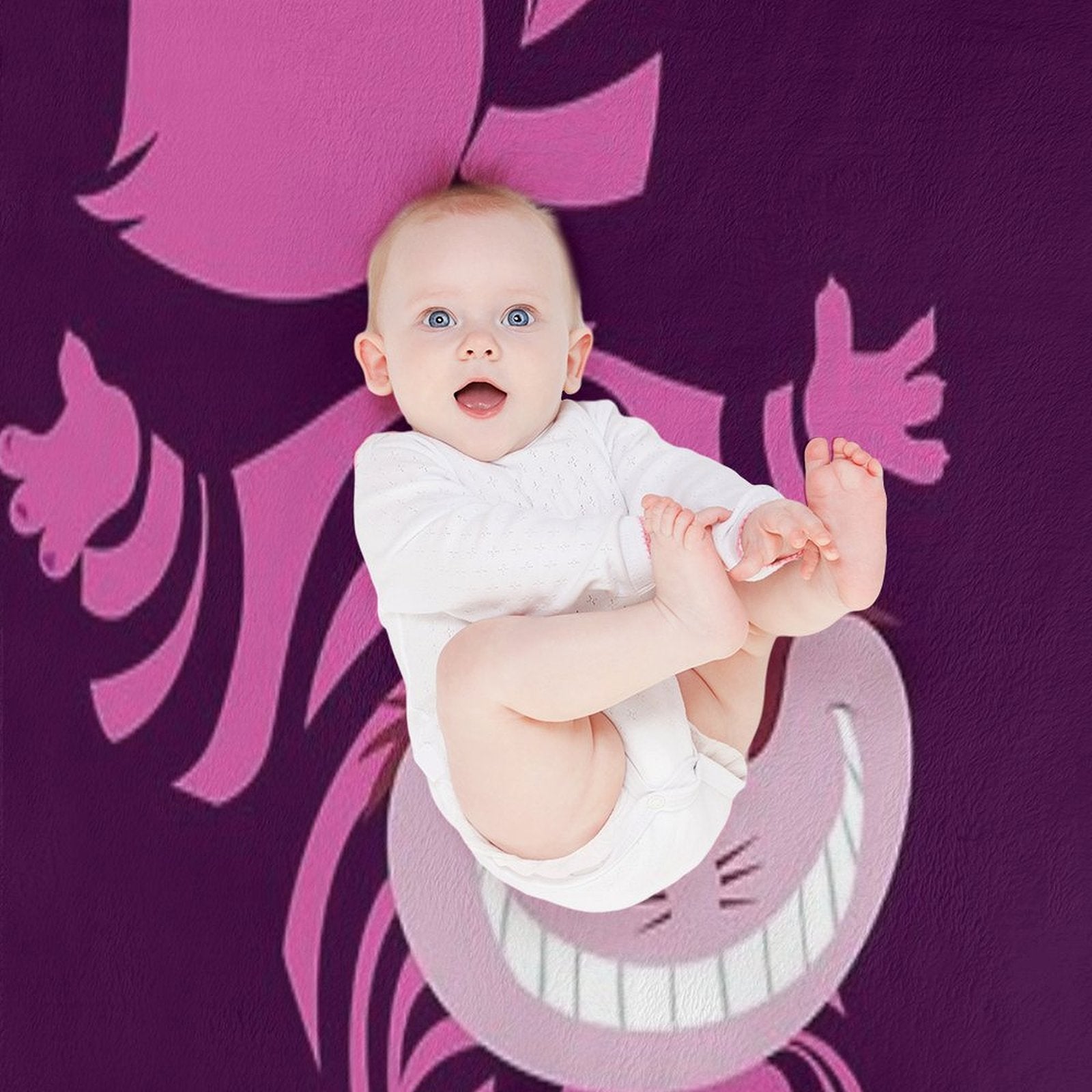 De-Su Art - Cheshire The Cat Sustainable Throw Blanket