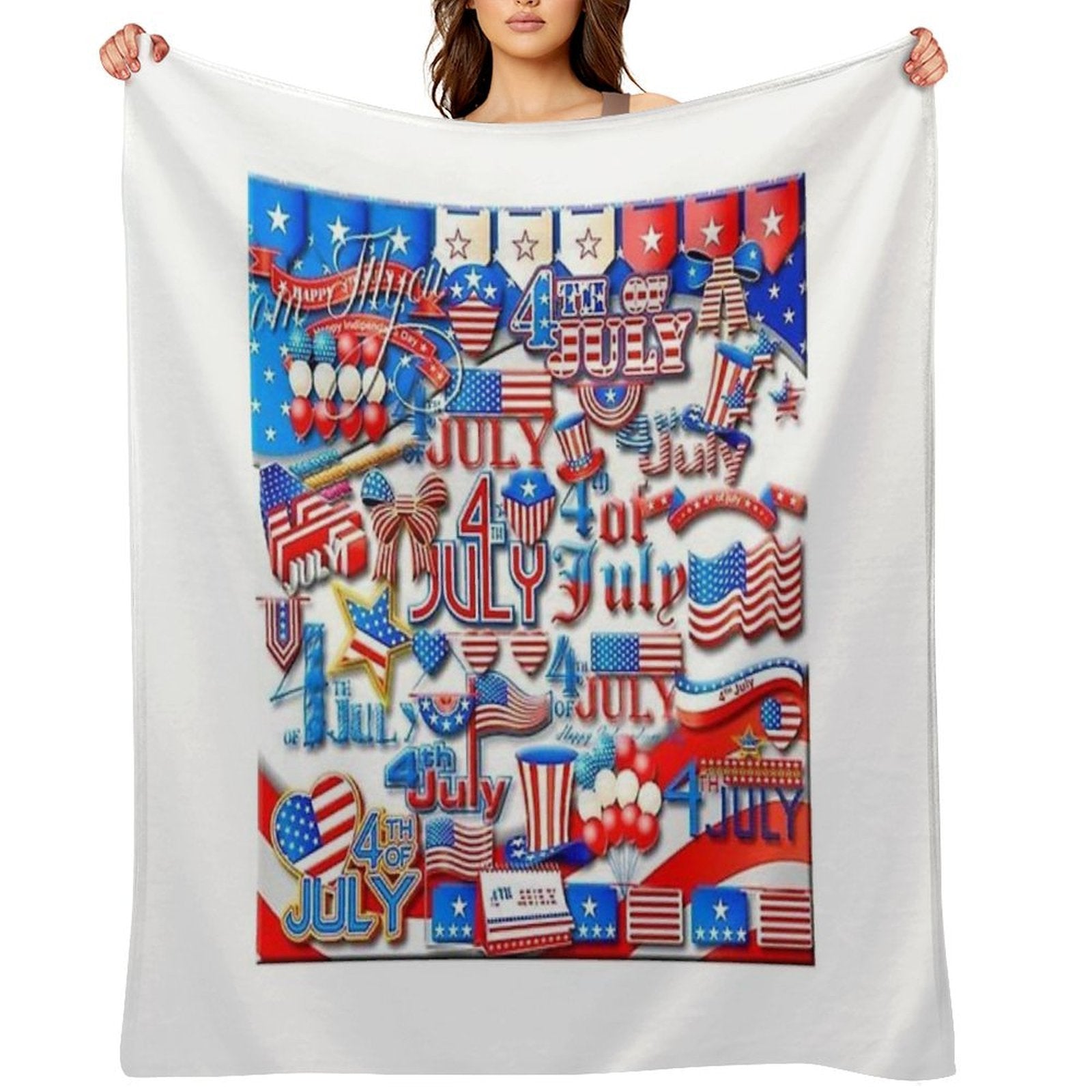 USA- America  4 July Comfort Throw Blanket