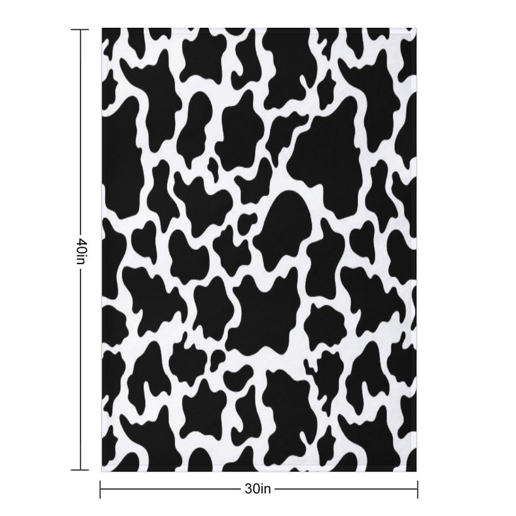 Classic Cowhide Pattern - Black And White Animal Print Design All-season Throw Blanket