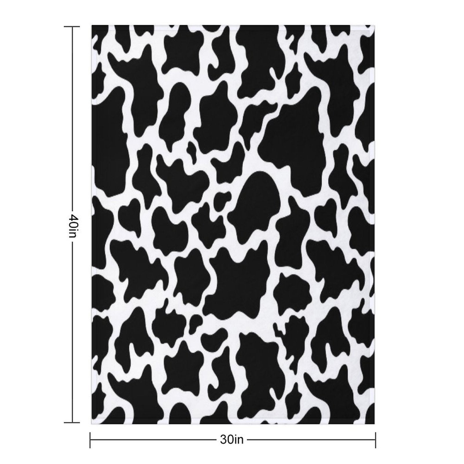 Classic Cowhide Pattern - Black And White Animal Print Design All-season Throw Blanket