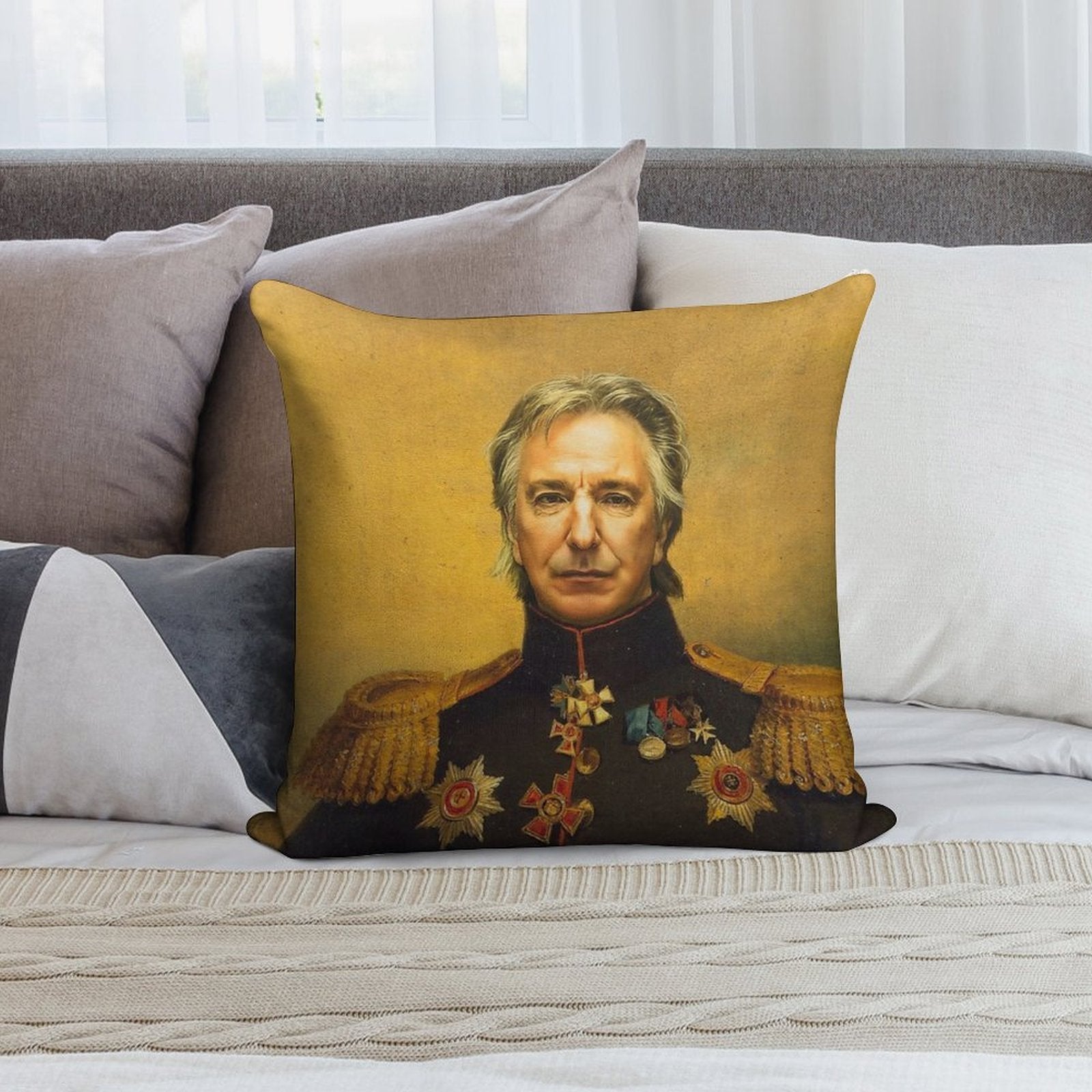 Alan Rickman - Replaceface Soft Style Accent Throw Pillow