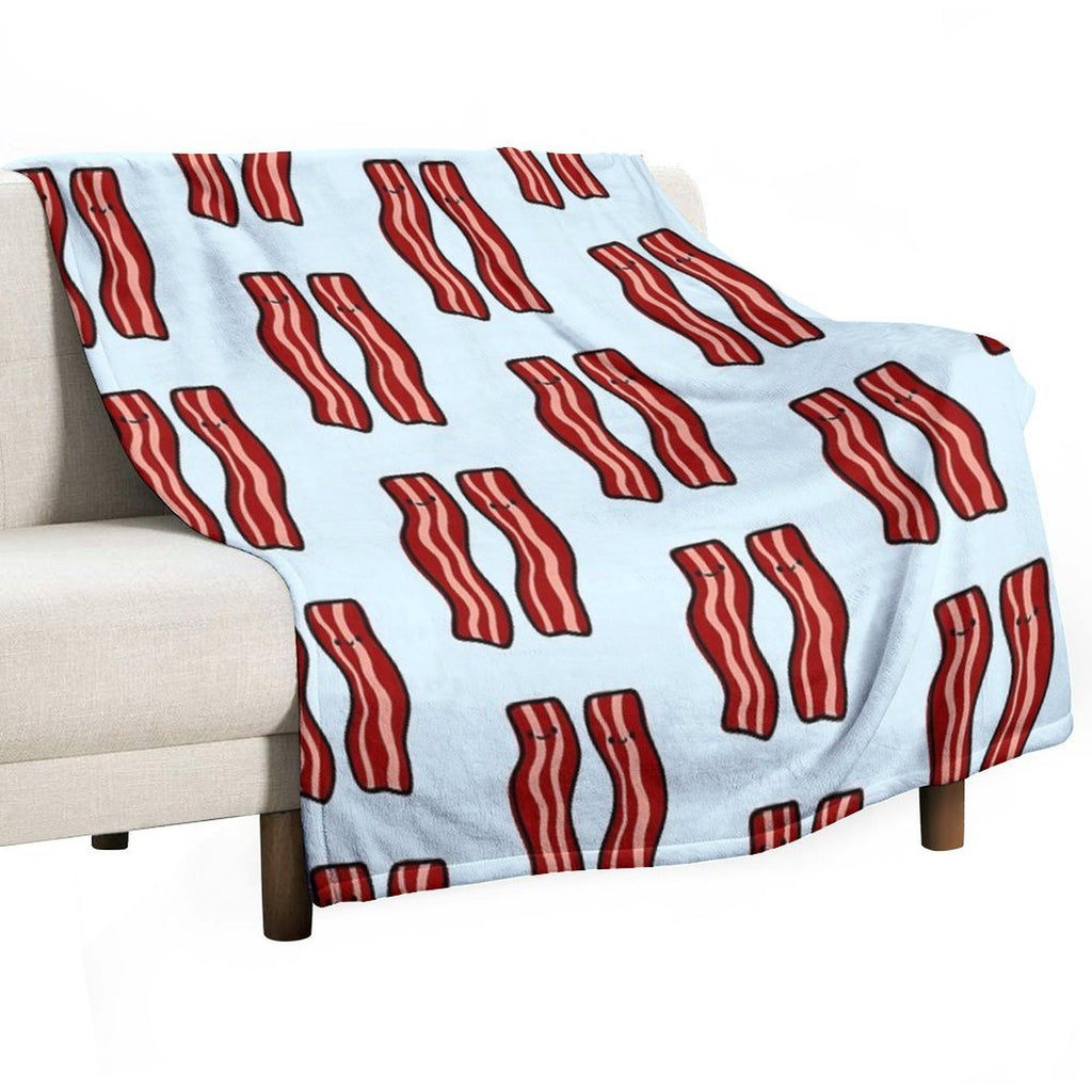 Cute Bacon Velvety-soft Throw Blanket