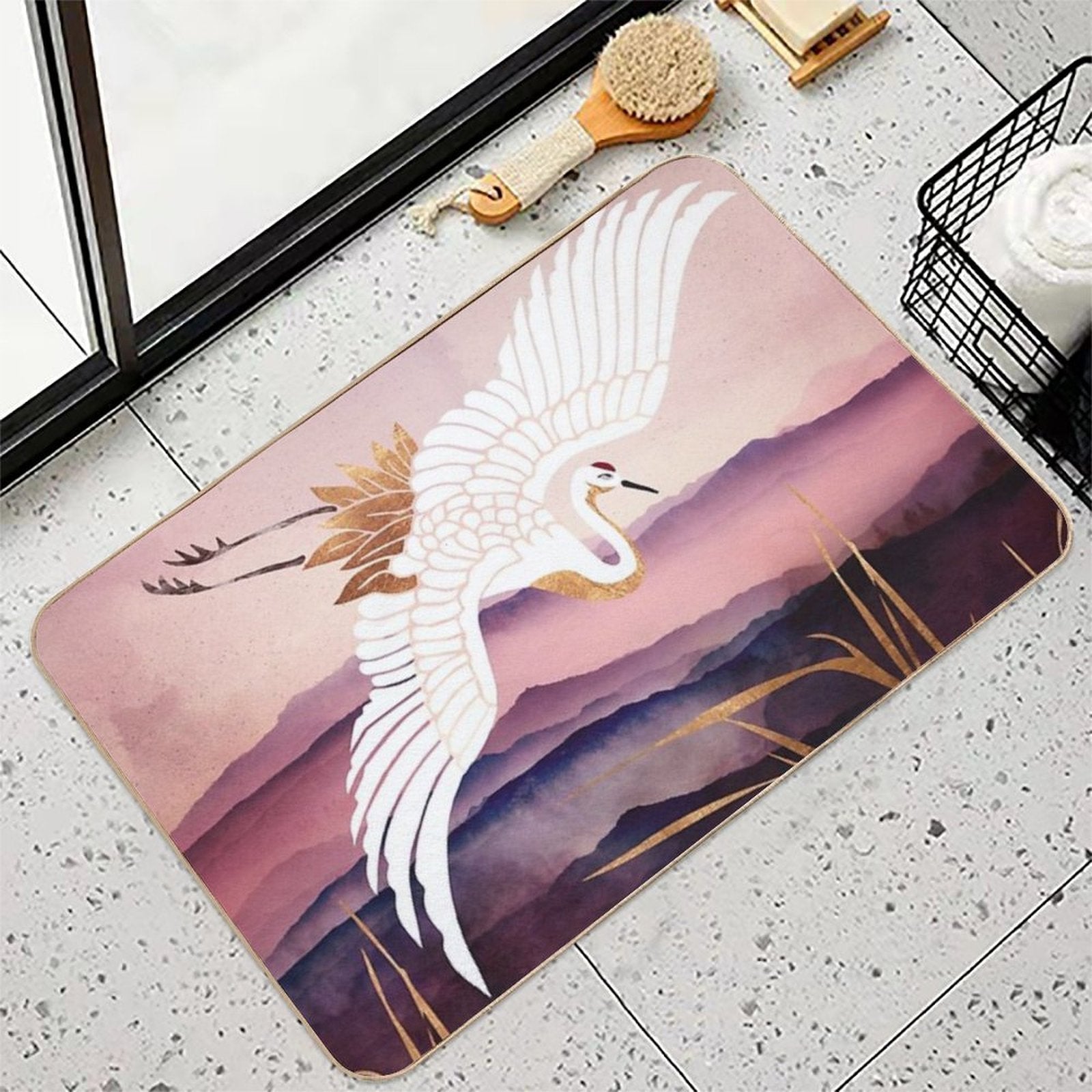 Elegant Flight III  Slip-Resistant Bath Mat