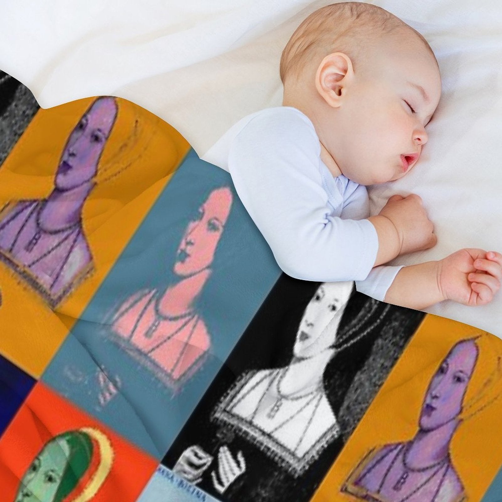 Anne Boleyn Pop Collection Machine-washable Throw Blanket