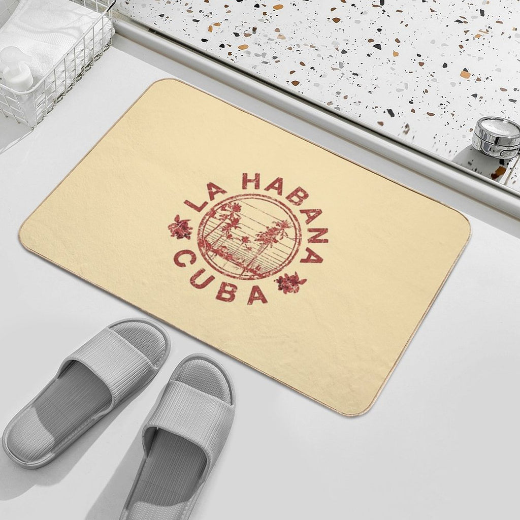 Havana Cuba La Habana Vintage Sunset Retro Cuban  Versatile Bath Mat