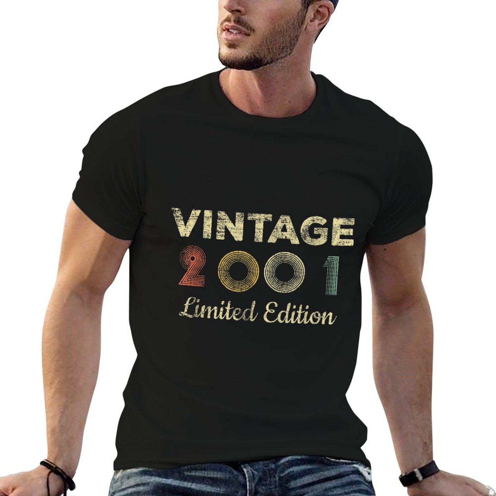 21 Year Old Gifts Vintage 2001 Limited Edition 21st Birthday  Cotton T-Shirt
