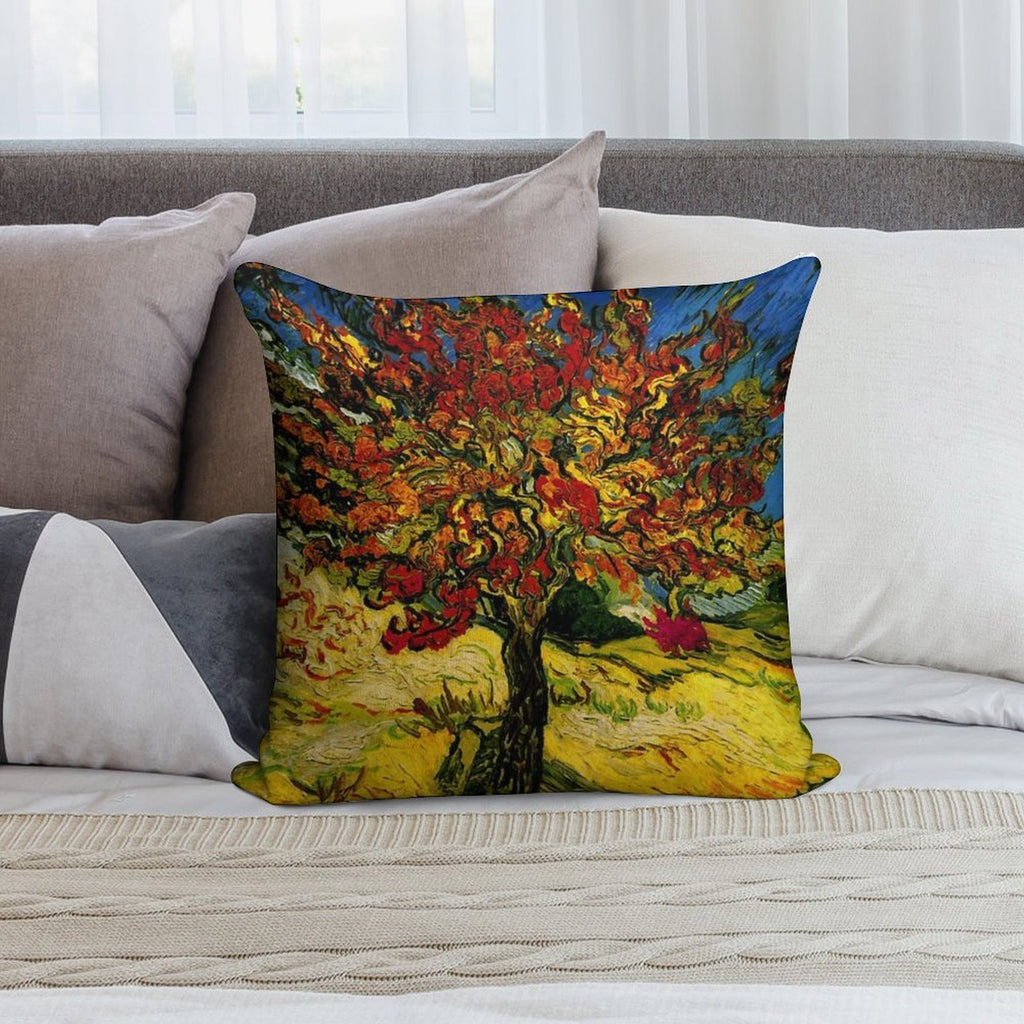 Van Gogh Mulberry Tree Print Soft Durable Construction Throw Pillow