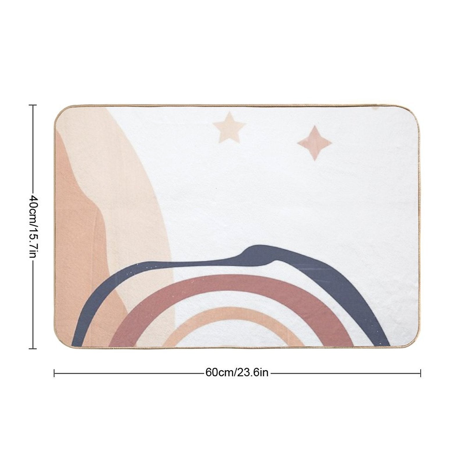 Mountain Haze 2 - Landscape Line Art Abstract Simple Lines  Easy To Clean Bath Mat