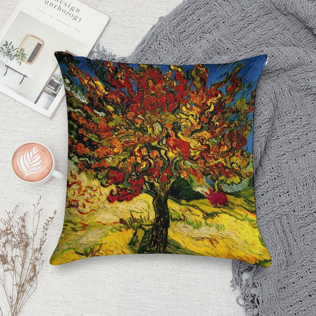 Van Gogh Mulberry Tree Print Soft Durable Construction Throw Pillow