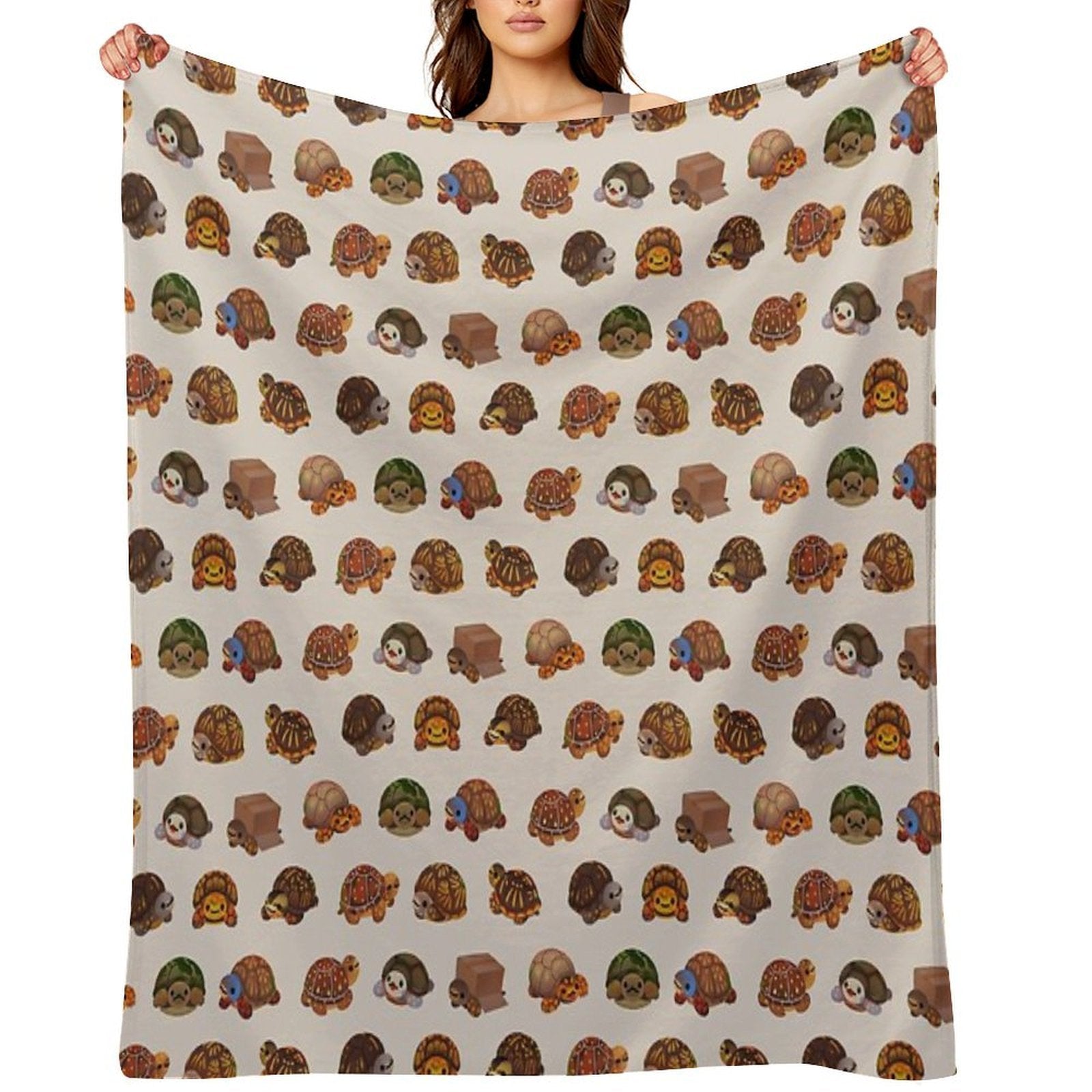 Box Turtle Plush Throw Blanket
