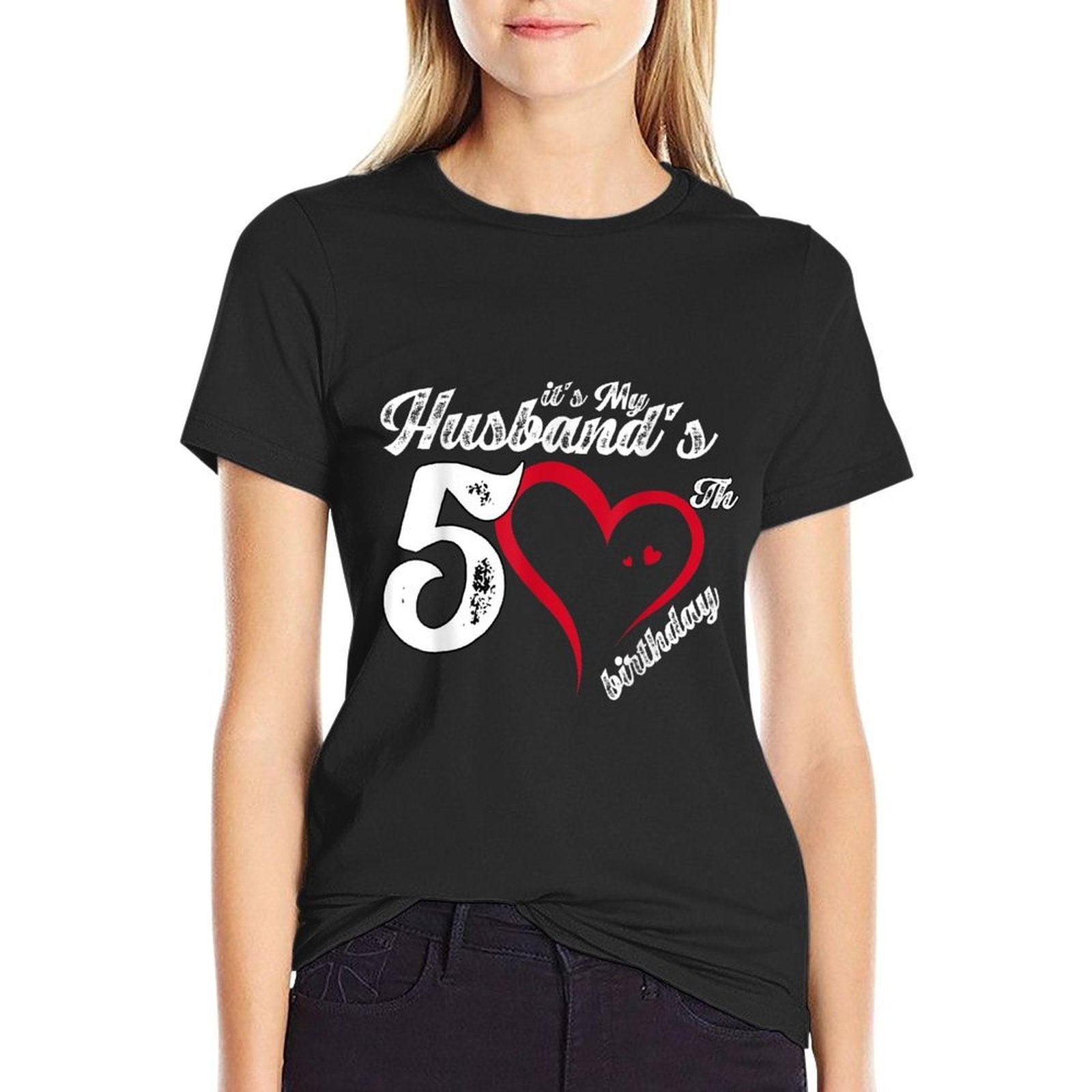 It&#39;s My Husband&#39;s 50th Birthday Vintage 50th Birthday  High-quality Stitching T-Shirt