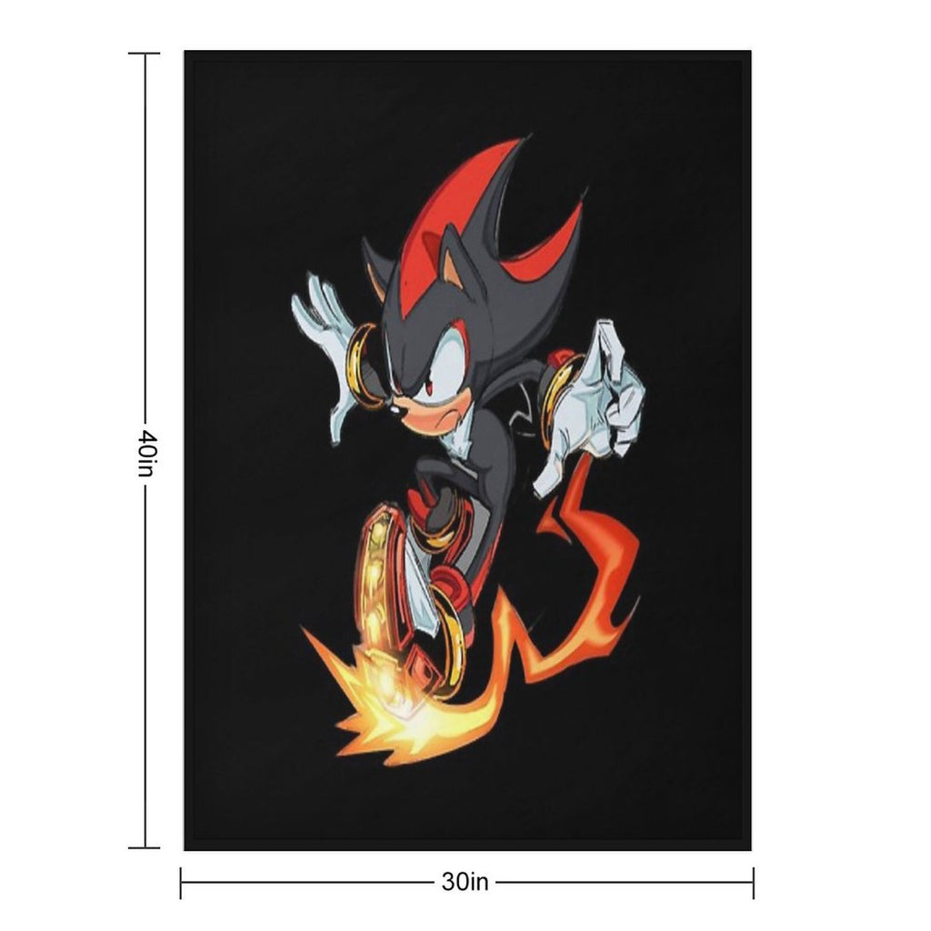 Shadow The Hedgehog Fire Velvety-soft Throw Blanket