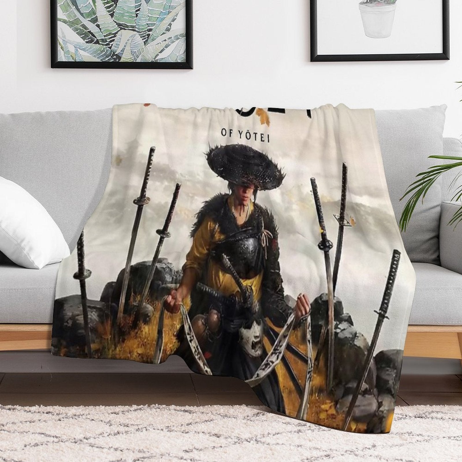 Ghost of Yōtei Video Game Shrink-resistant Throw Blanket