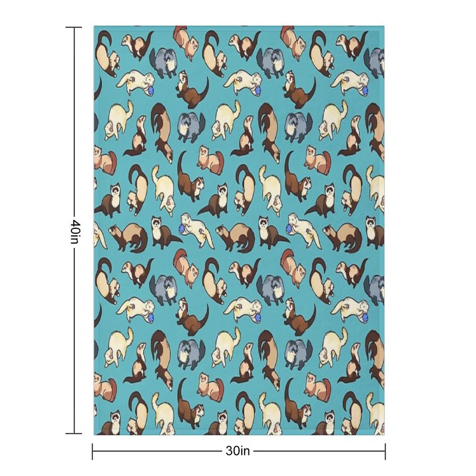 Cat Snakes in Blue Wrinkle-free Throw Blanket