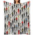 Outfits of King Jackson Pop Music Fashion Velvety-soft Throw Blanket