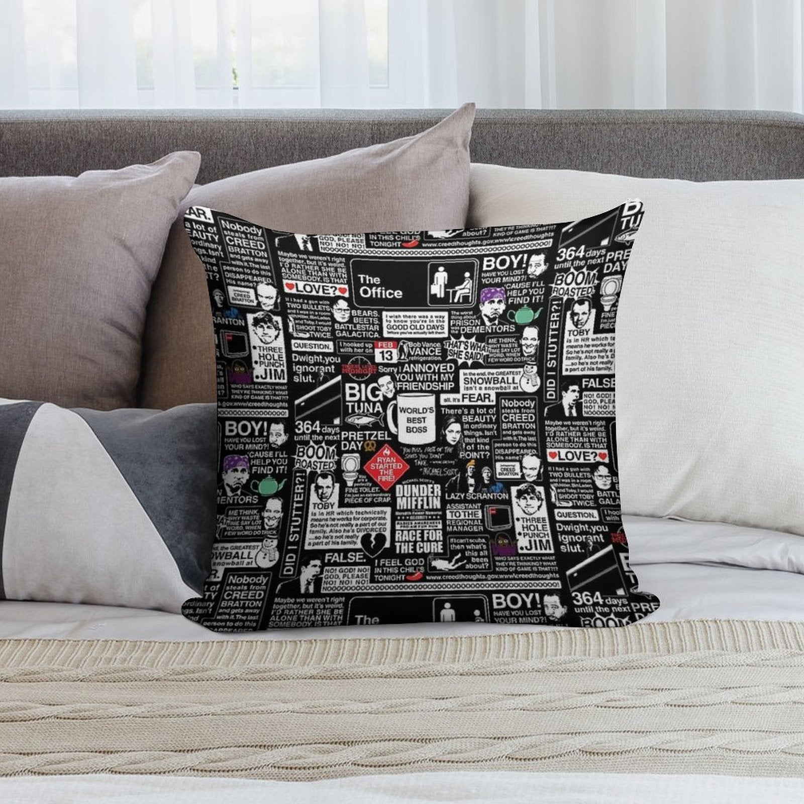 Wise Words From The Office - The Office Quotes Soft Bedroom Essential Throw Pillow