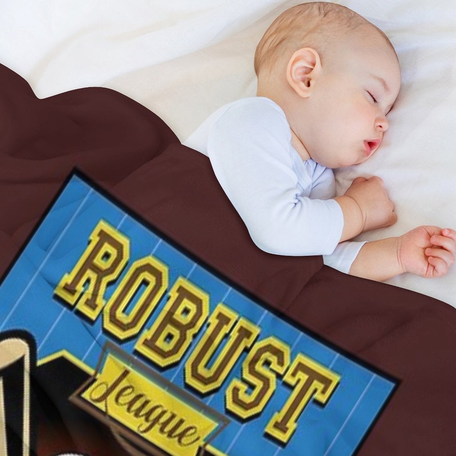 ROBUST BEAR BASEBALL CARD BEARS Machine-washable Throw Blanket