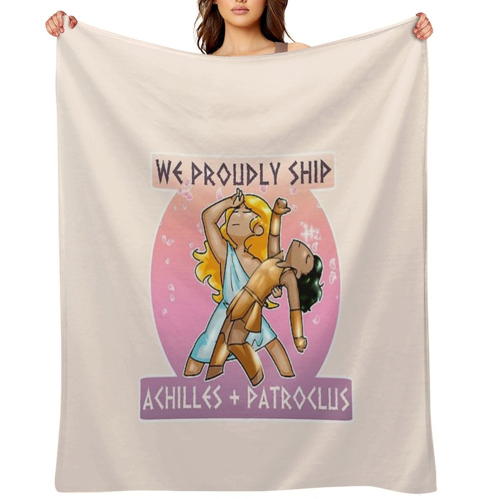 Achilles + Patroclus Plush Throw Blanket
