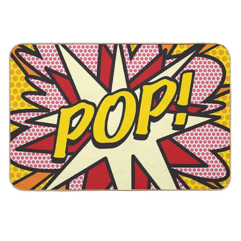 POP Comic Book Pop Art Cool Retro Trendy  Long-Lasting Bath Mat