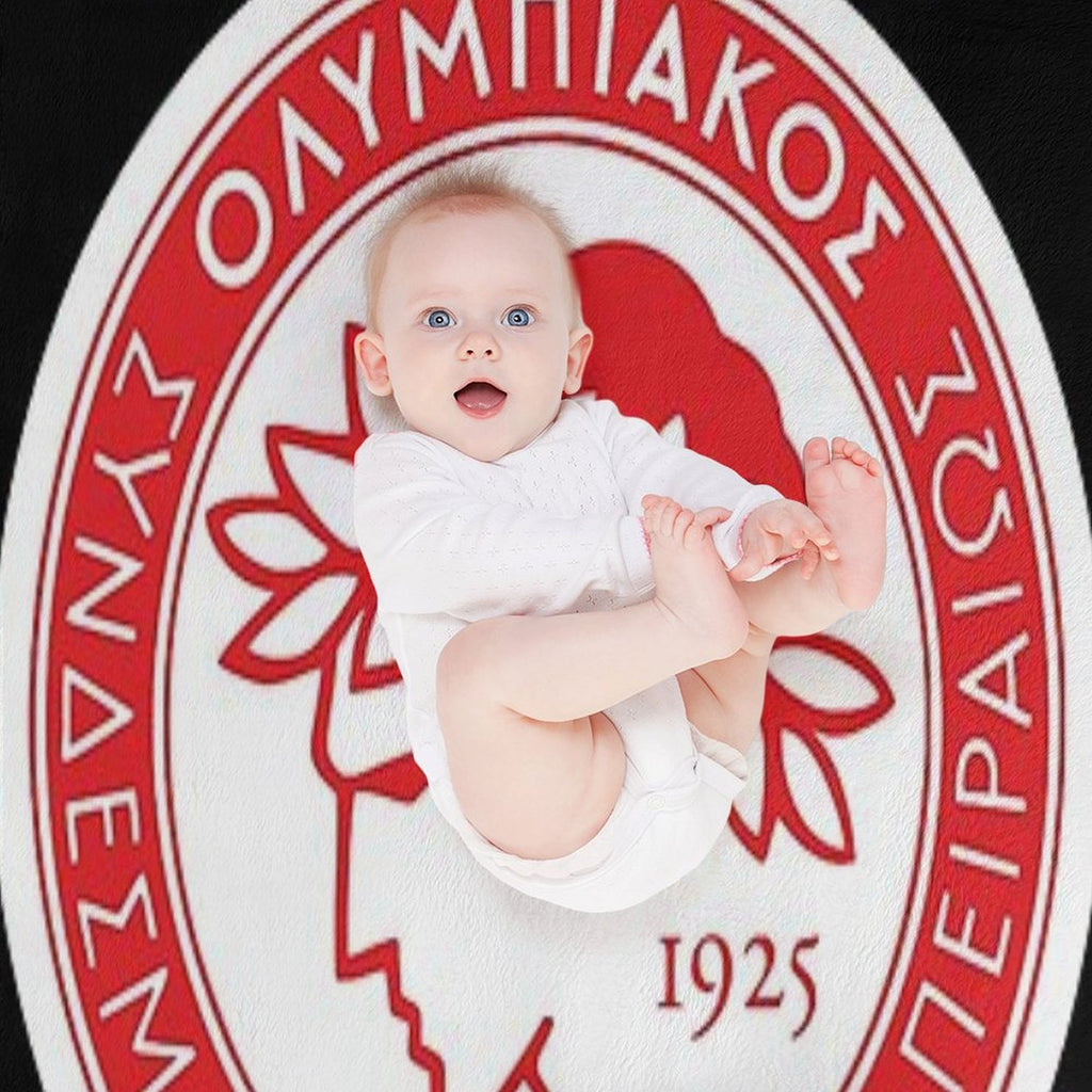 Vintage Best Champions Olympiacos FC Logo Essential Shrink-resistant Throw Blanket